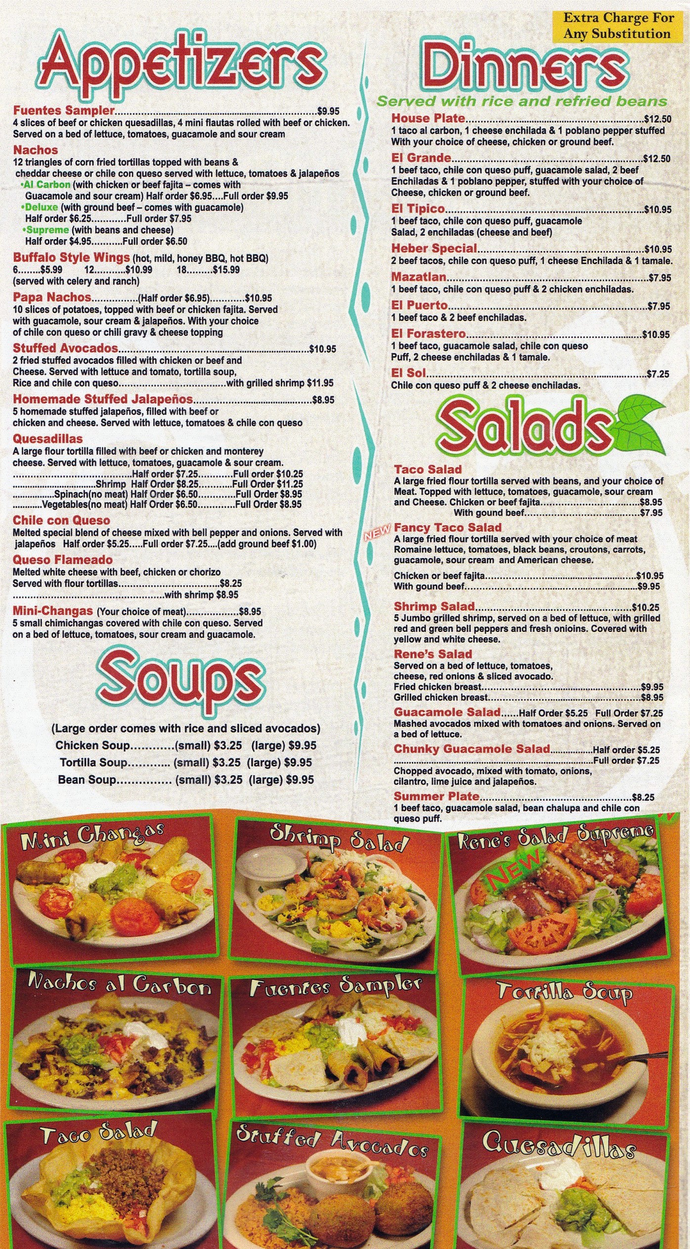 Las Fuentes – Brenham Menus